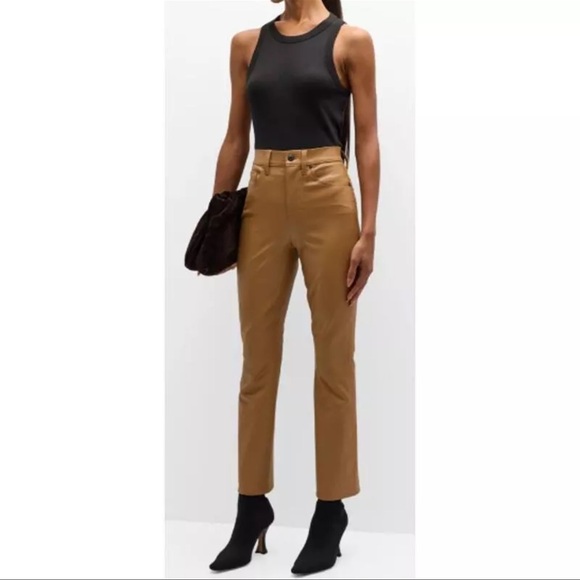 Veronica Beard Carly Kick-Flare Vegan Leather Pants - Picture 7 of 7